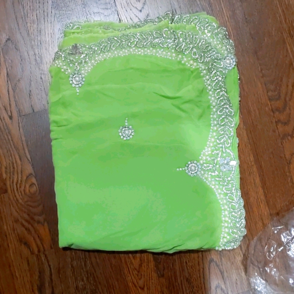 NWOT Light green indian saree/ dress